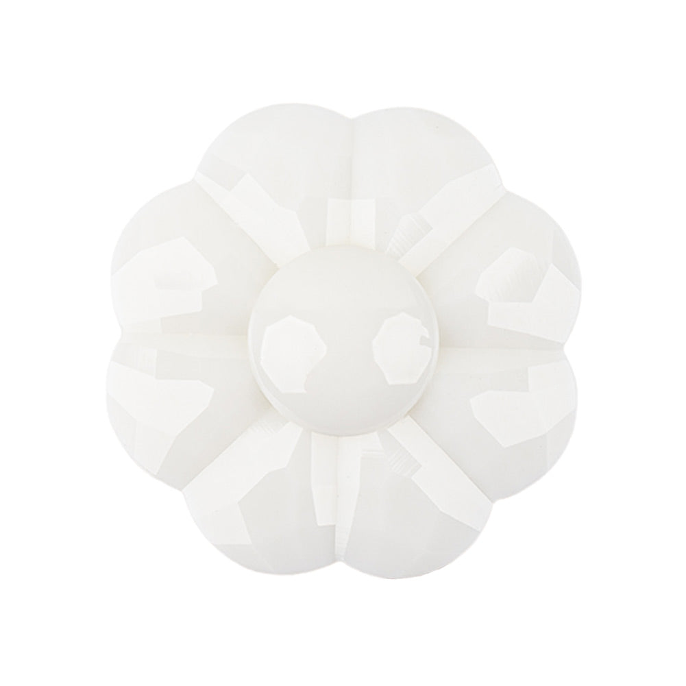 Italian White Faceted Shank Back Flower Button - 44L/28mm - Joann Fabrics