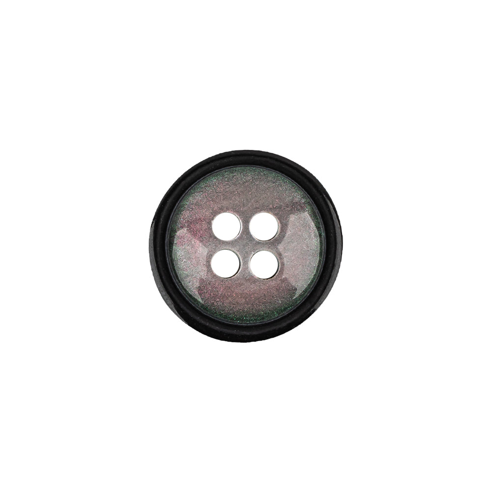 Italian Pink, Green and Smoke 4-Hole Domed Button - 24L/15mm - Joann Fabrics