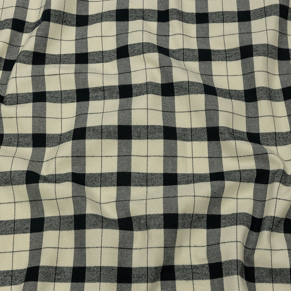 Cream and Black Plaid Brushed Cotton Twill - Joann Fabrics
