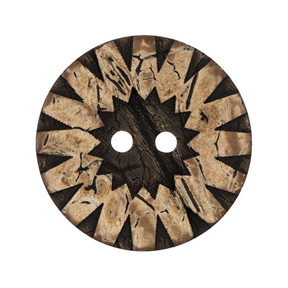 Italian Brown Carved Coconut Button - 48L/30mm - Joann Fabrics