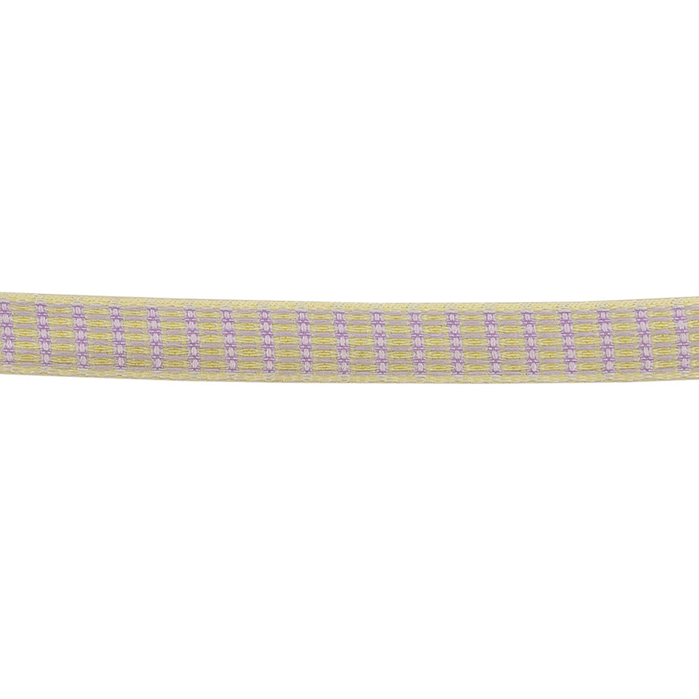 Lavender, Lemon, and Tofu Rectangles Jacquard Ribbon - 0.375