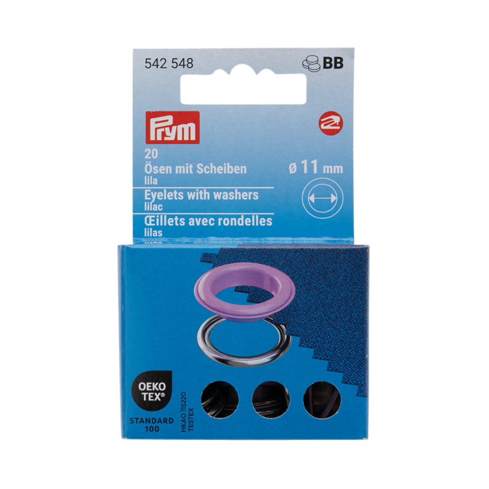 Prym Eyelets with Washers - Lilac 11mm - 20pc - Joann Fabrics