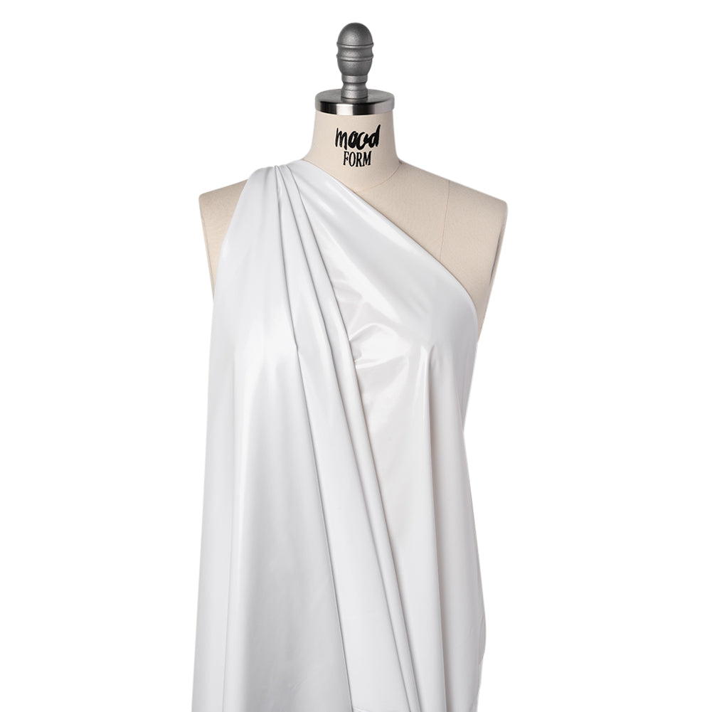 Foiled Faux Leather Stretch Knit - White - Alison Collection - Joann Fabrics