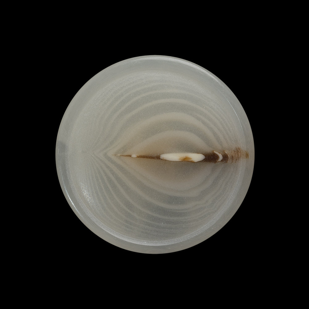Plastic Shank Back Button - 40L/25.5mm - Ivory and Brown Streak Low Convex - Joann Fabrics