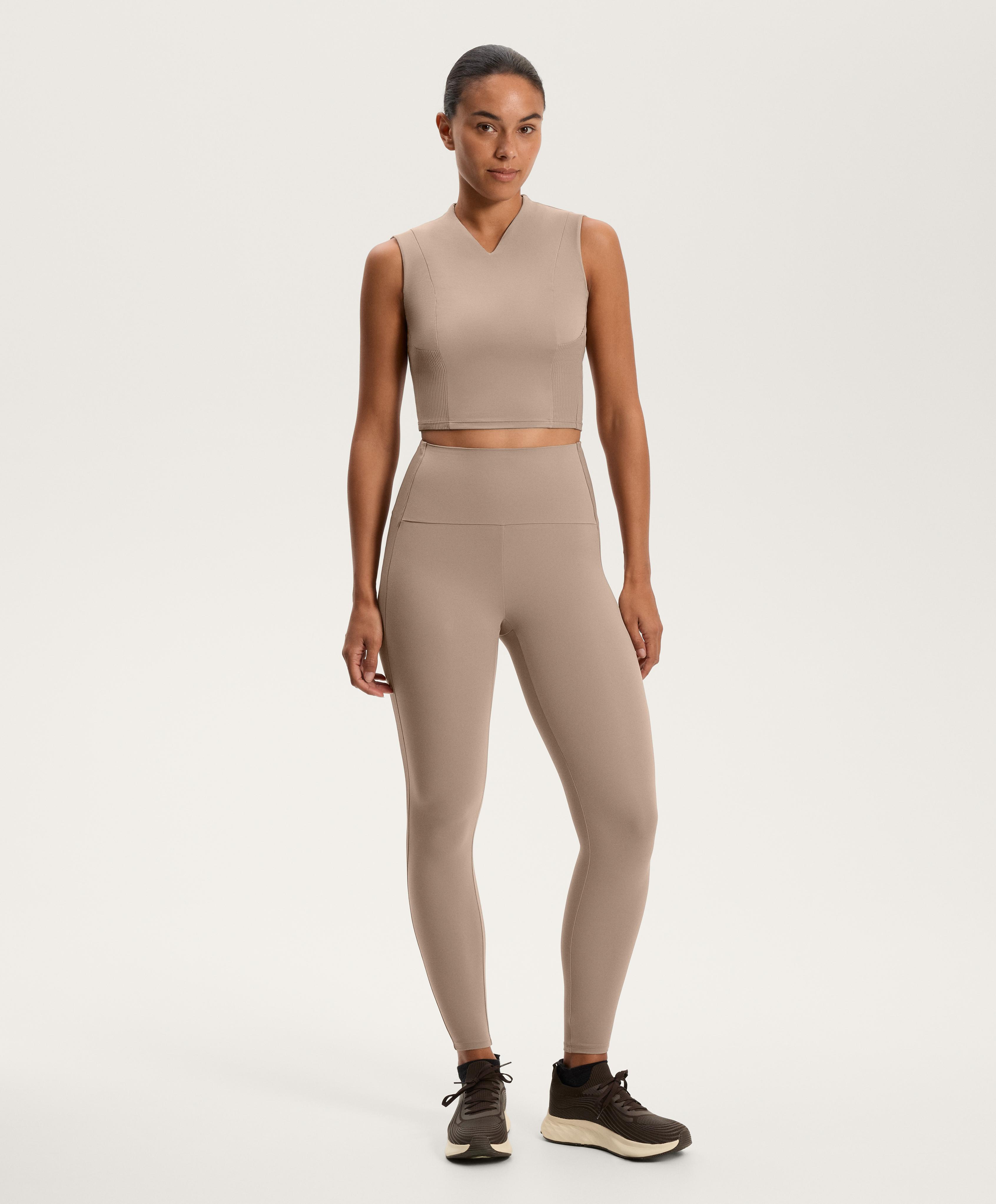 Comfortlux high-rise rib ankle-length leggings