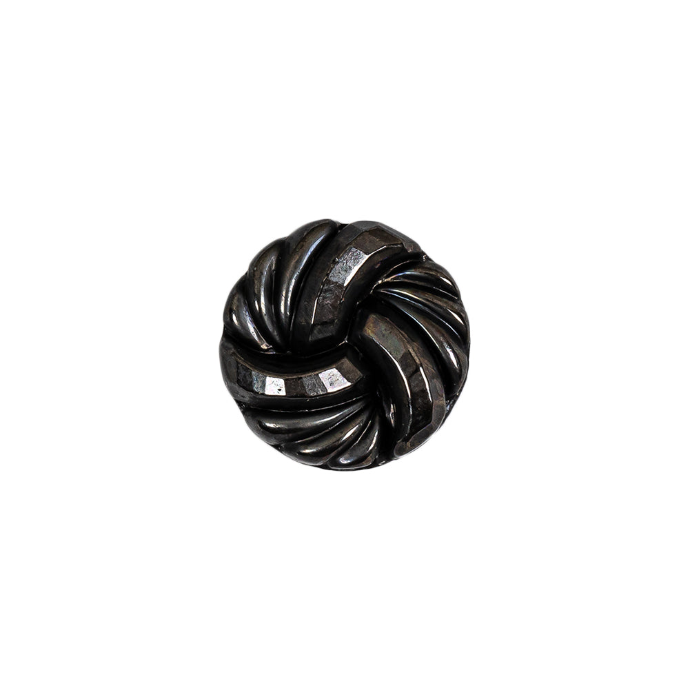 Vintage Gunmetal Knotted Shank Back Glass Button - 22L/14mm - Joann Fabrics