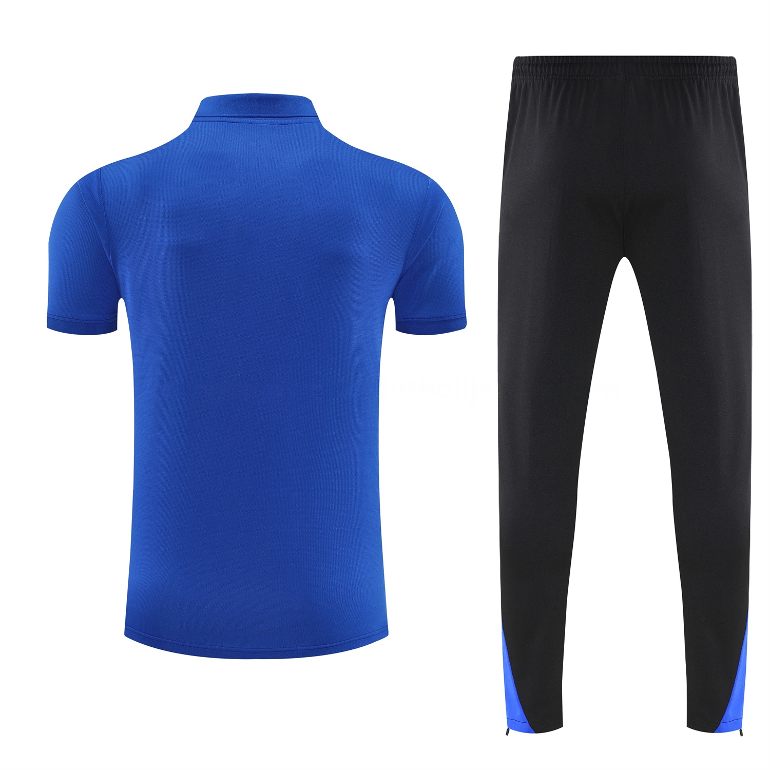 C.H.E.L.S.E.A 25-26 POLO Short-Sleeve Training Set - Blue Top and Black Pants - UnitedFutballJersey