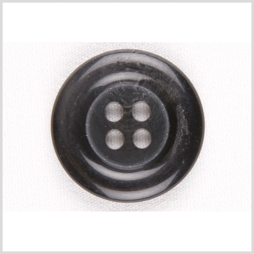 Plastic 4-Hole Button - 50L/32mm - Black Chunky Rolled Rim - Joann Fabrics