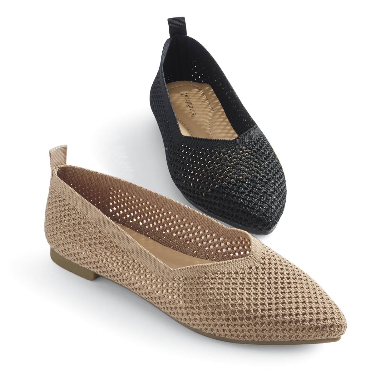 Feminine Woven Flats, Pointed Toe, Easy, Comfortable Fit - Northstyle Catalog