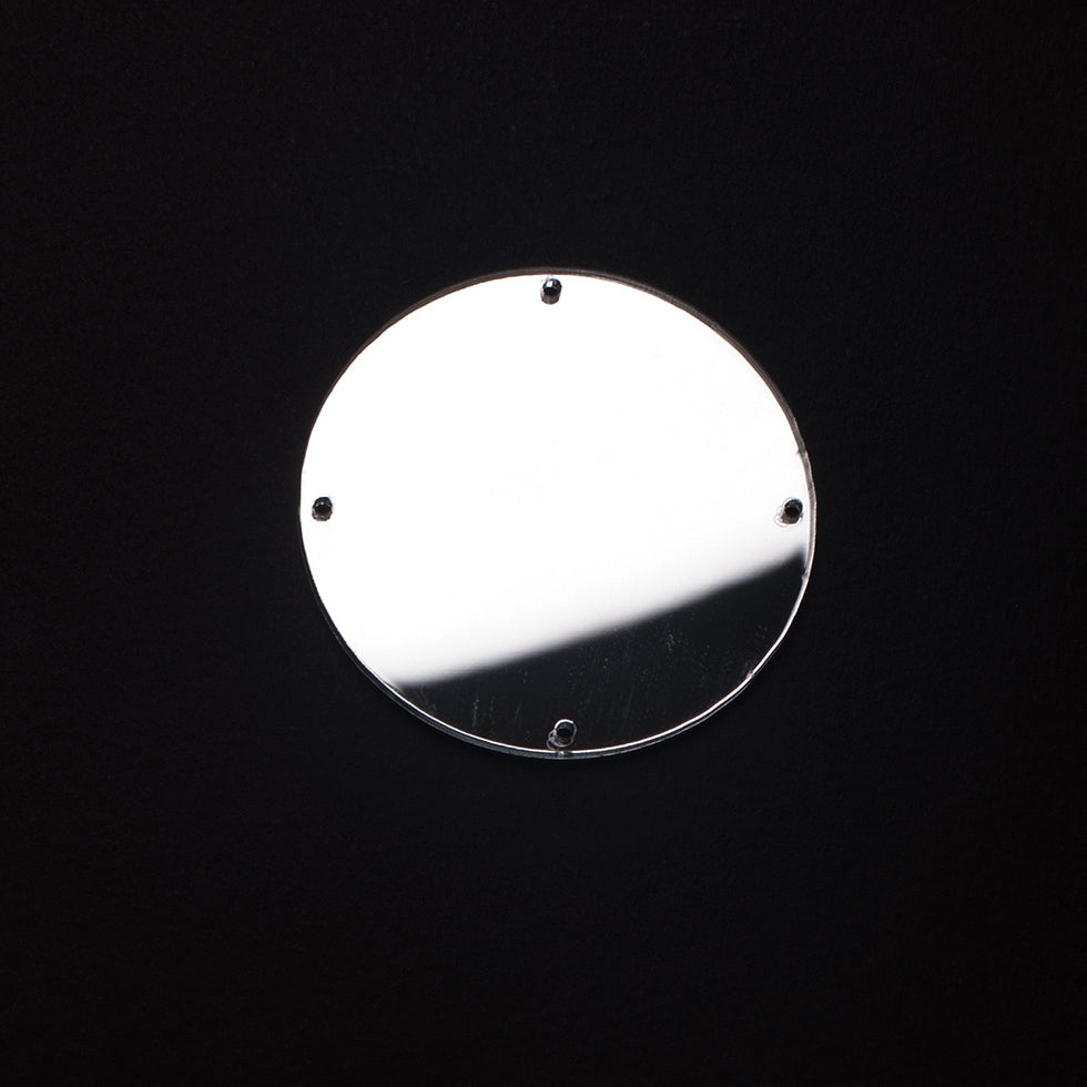 Silver Laminate 4-Hole Round Plastic Mirror - 80L/50.8mm - Joann Fabrics