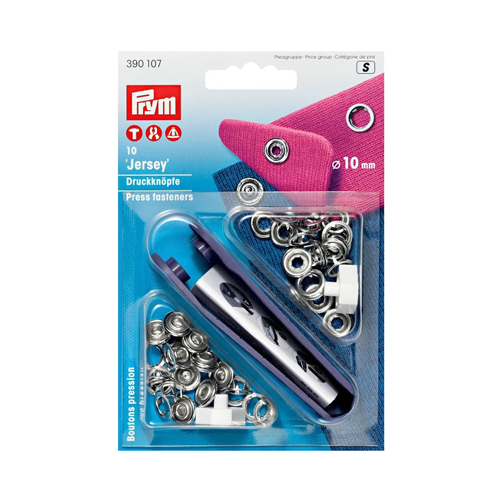 Prym Jersey Press Fasteners and Tools - Silver 10mm - 10pc - Joann Fabrics