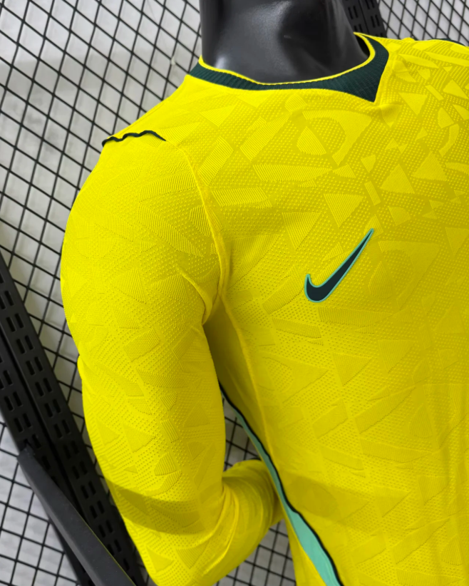 2026 Long sleeves Player Version Brazil Home Football Jersey 1:1 Thai quality