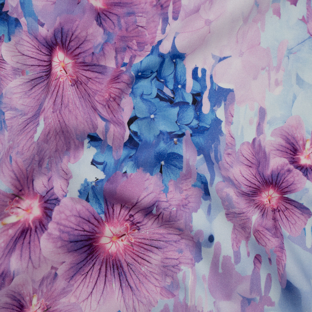 Brushed Cotton Woven - Lilac and Light Blue Melting Flowers - Mood Exclusive Darling Daydream Print - Joann Fabrics