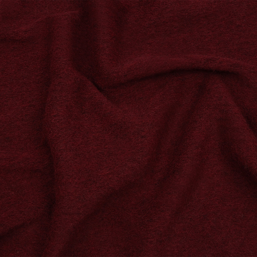 Italian Maroon Fuzzy Wool Knit - Joann Fabrics