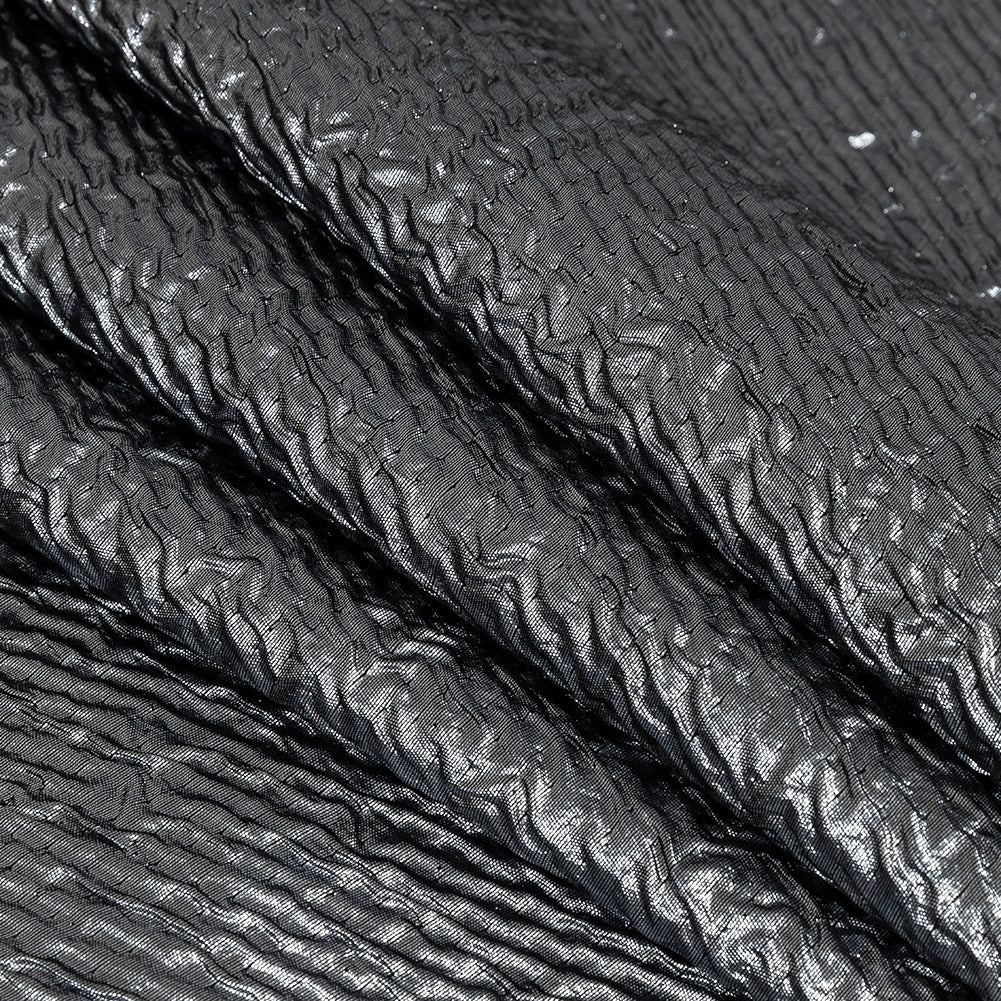 Capella Metallic Gunmetal Wavy Luxury Brocade - Joann Fabrics