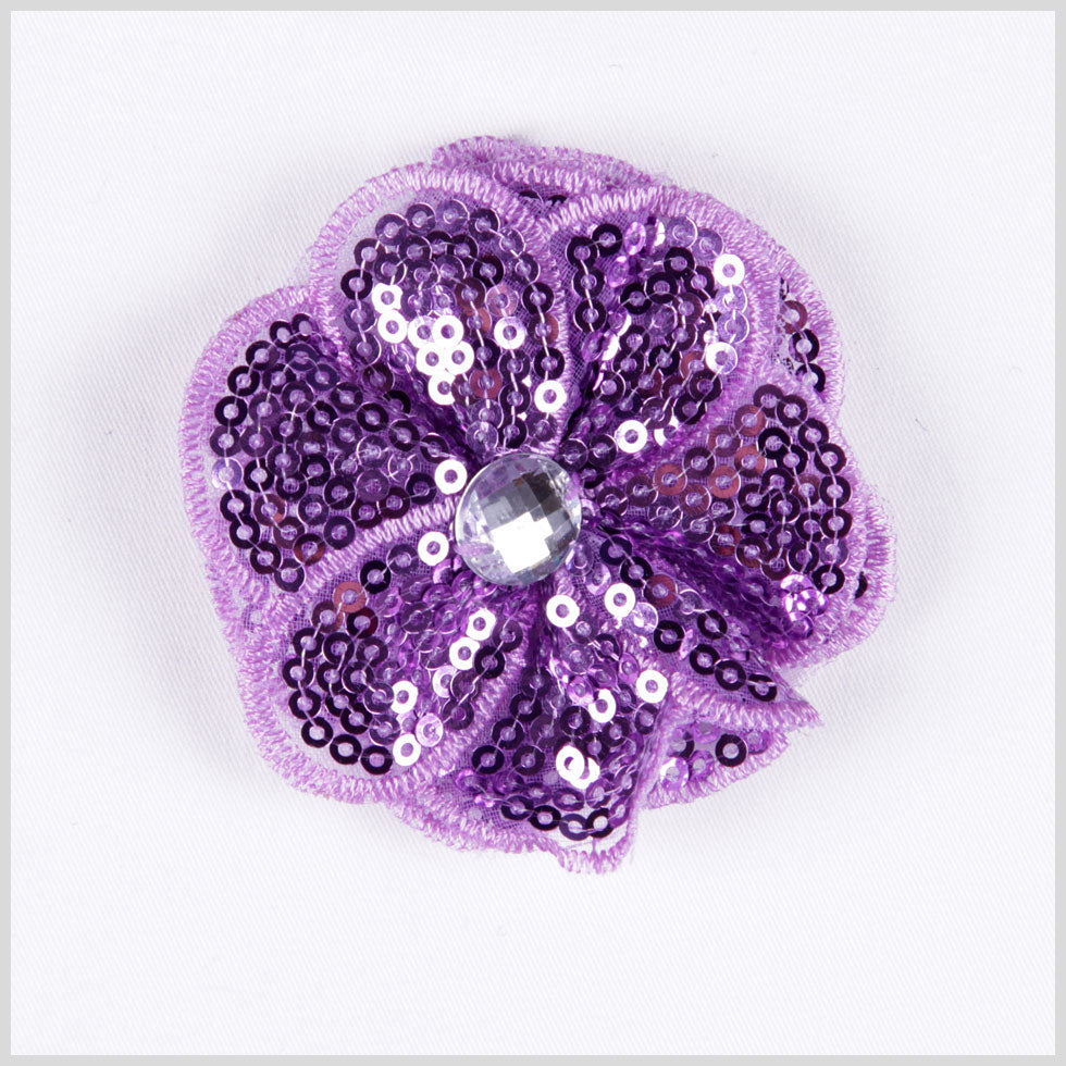 Purple Sequin Flower Brooch - Joann Fabrics