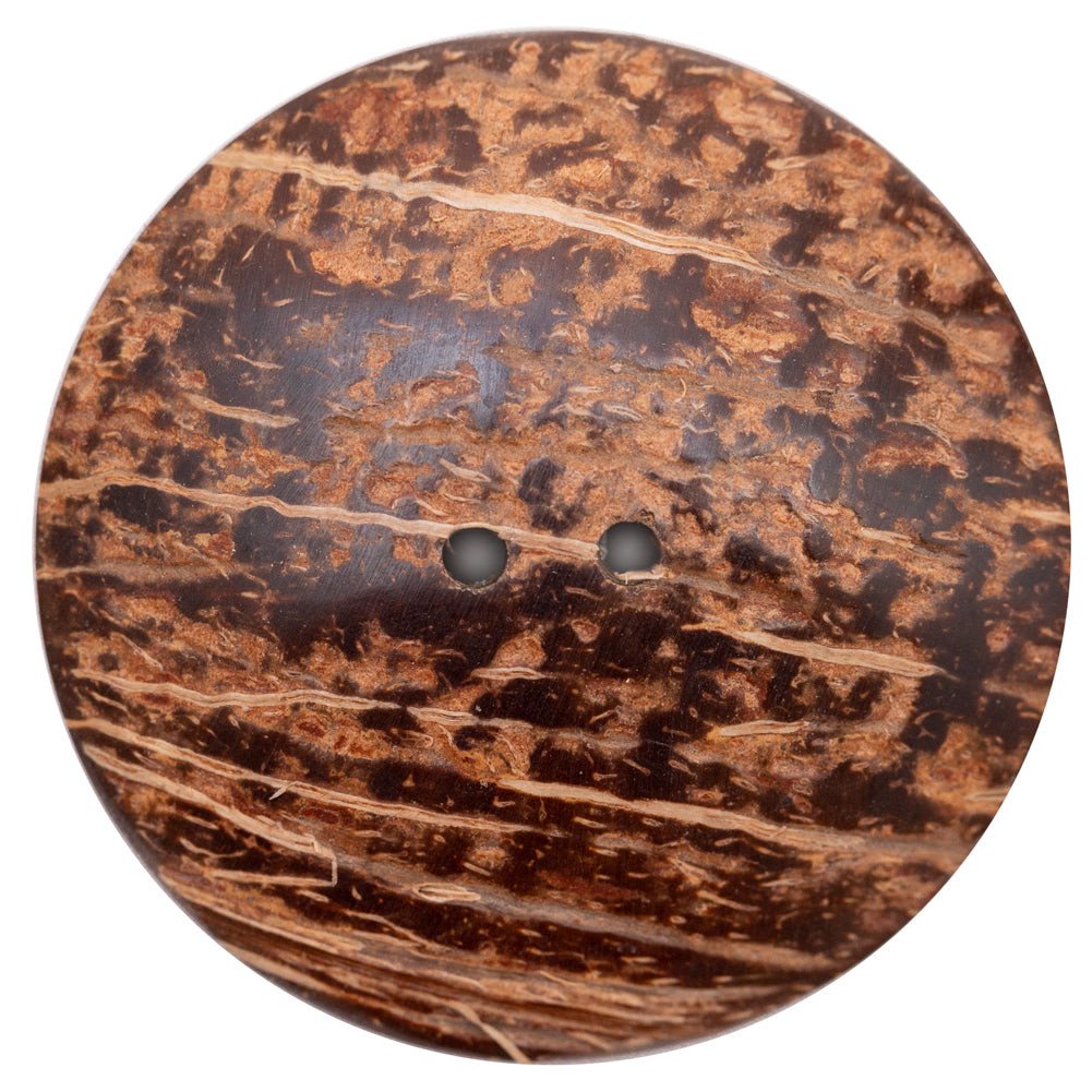 Natural and Silver Foiled 2-Hole Coconut Button - 70L/44.5mm - Joann Fabrics