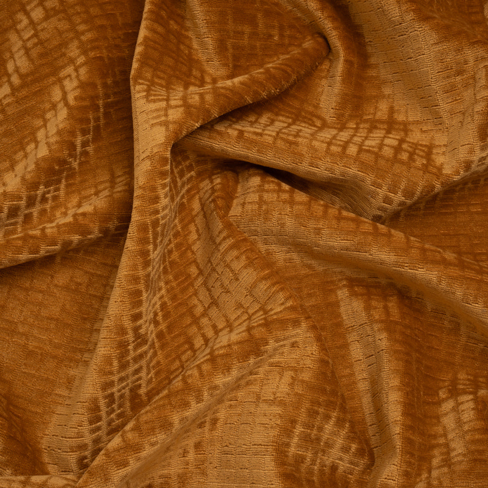 Polyester Upholstery Chenille - Butterscotch Grid Texture - Carolina Collection - Joann Fabrics