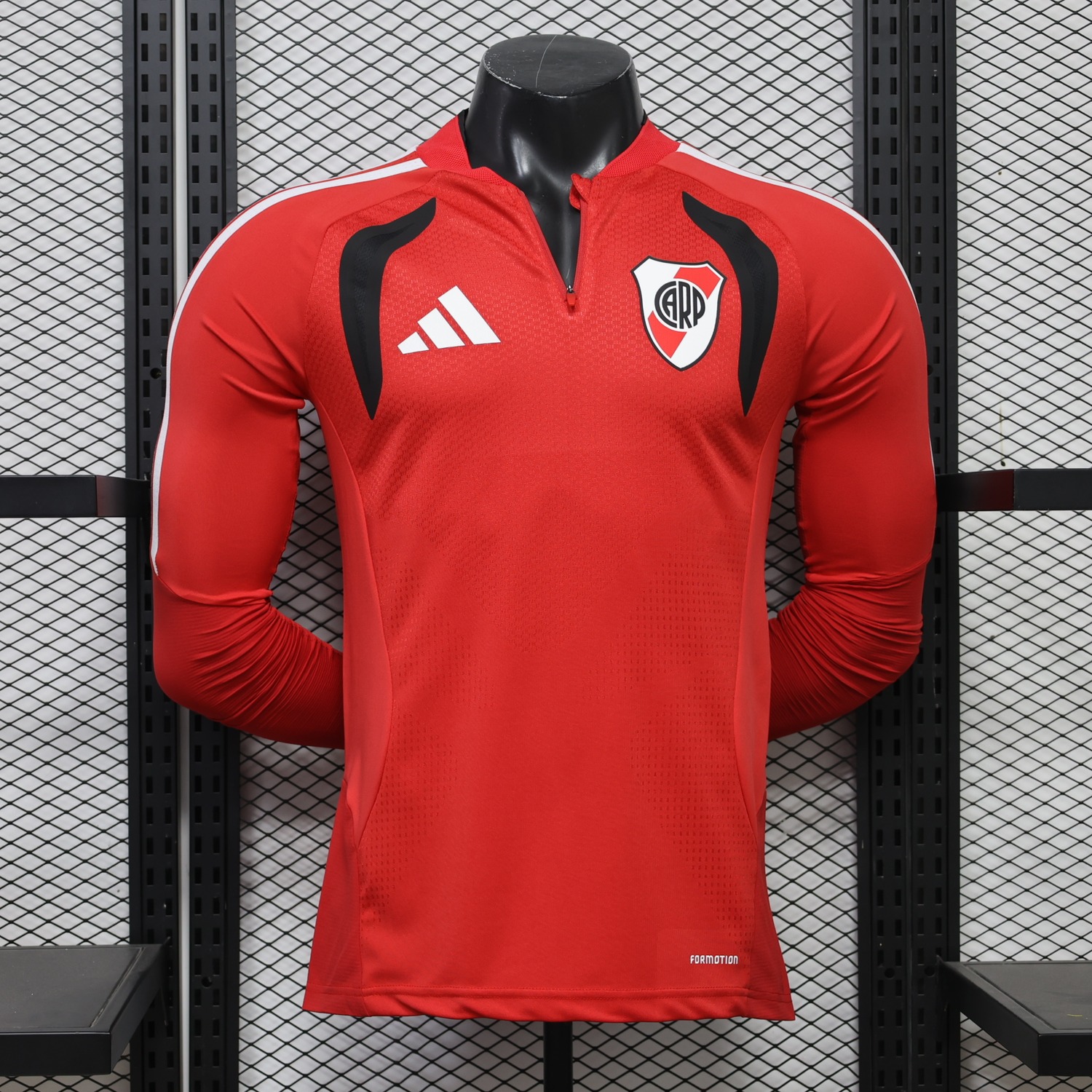 River Plate 26-27 Red Black Long Sleeves Training Jersey - Player Version - UnitedFutballJersey
