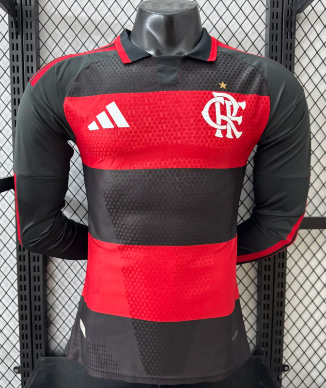 2026/2027 Long Sleeve Player Version Flamengo Home Jersey 1:1 Thai Quality