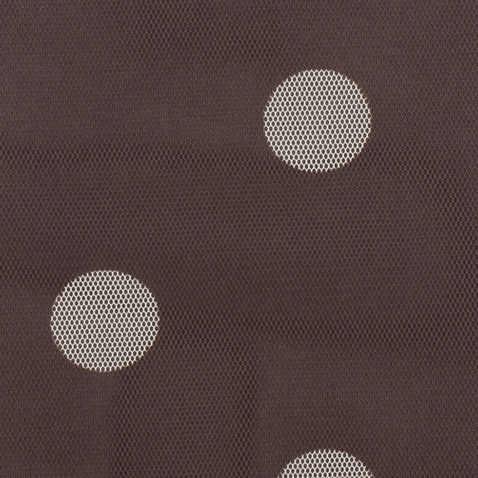 Brown/Ivory Polka Dot Polyester Mesh - Joann Fabrics
