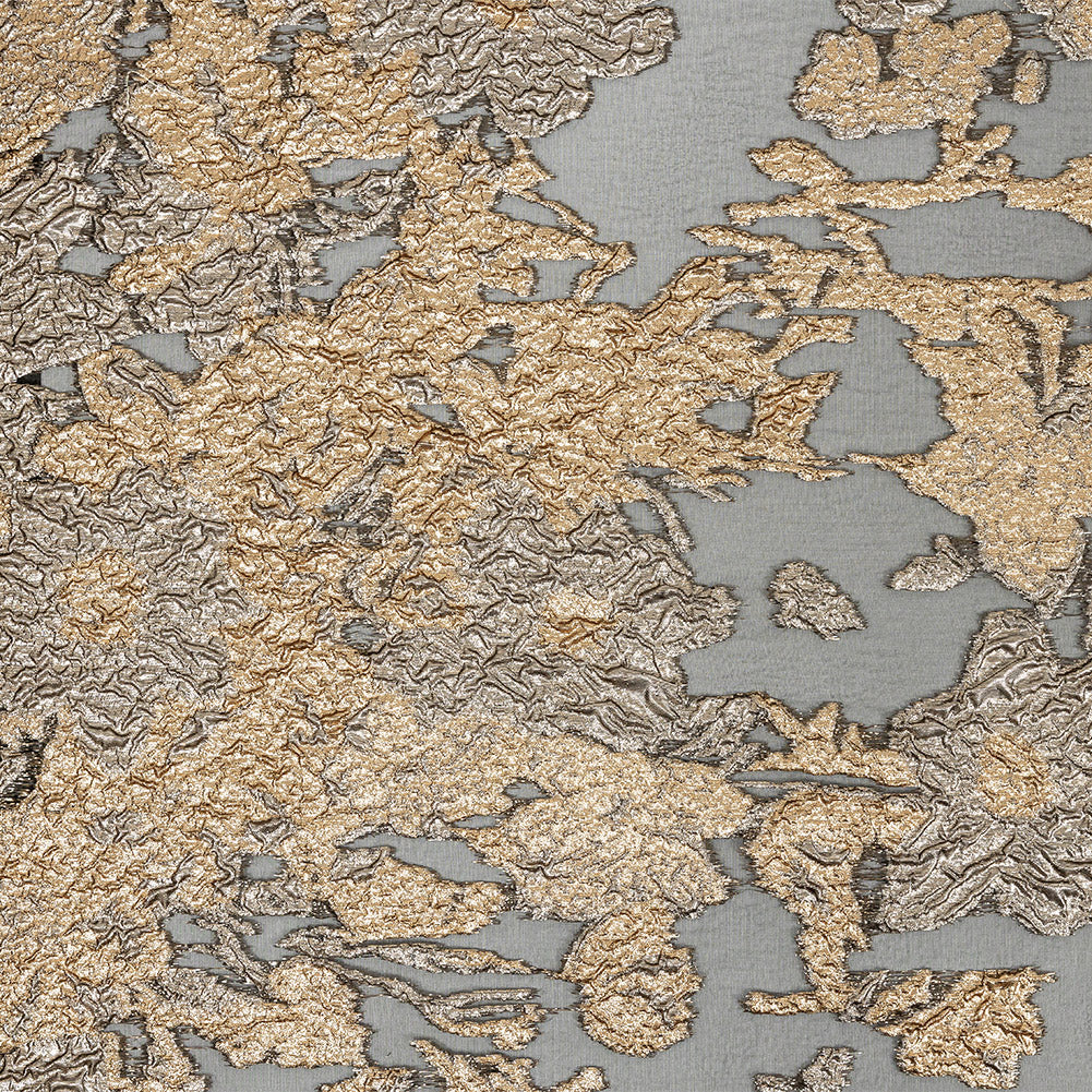 Metallic Gold and Black Abstract Luxury Burnout Brocade - Joann Fabrics