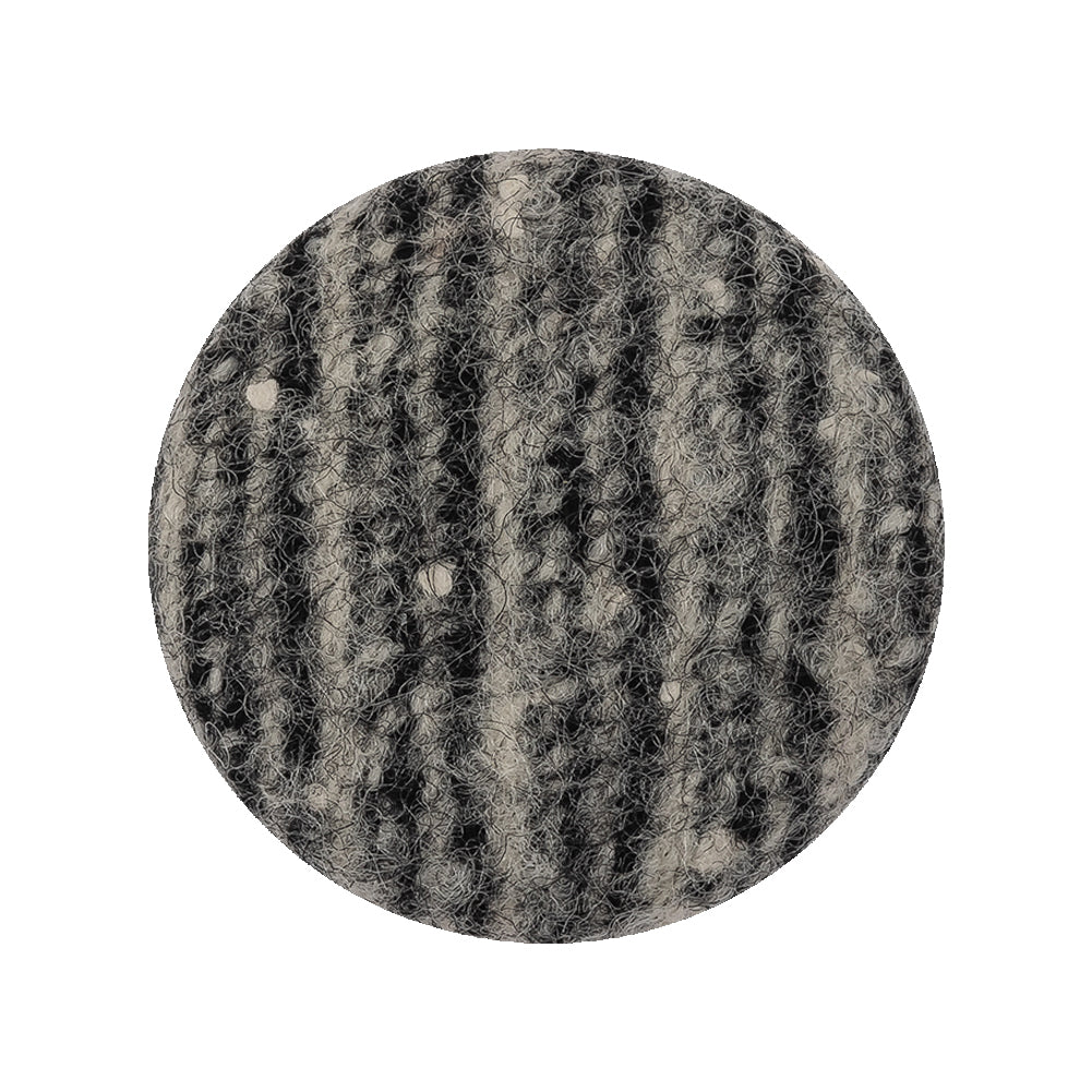 Black, Agate Gray and White Tweed Fabric Covered Wool and Metal Shank Back Button - 44L/28mm - Joann Fabrics