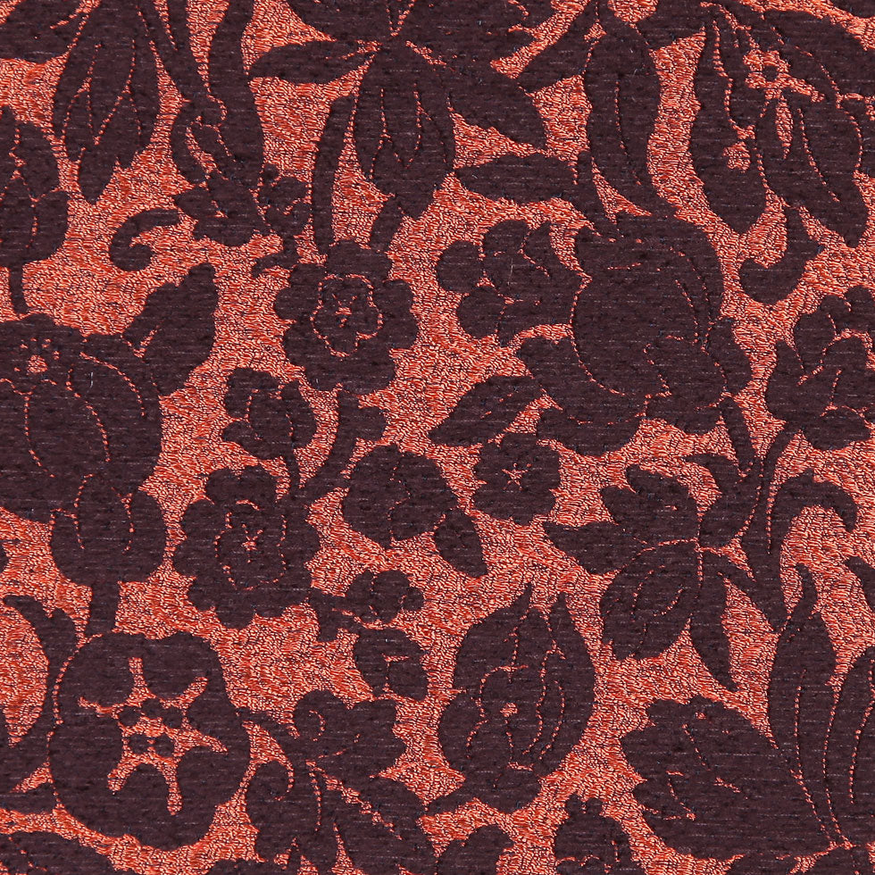 Chocolate/Orange Floral Woven - Joann Fabrics