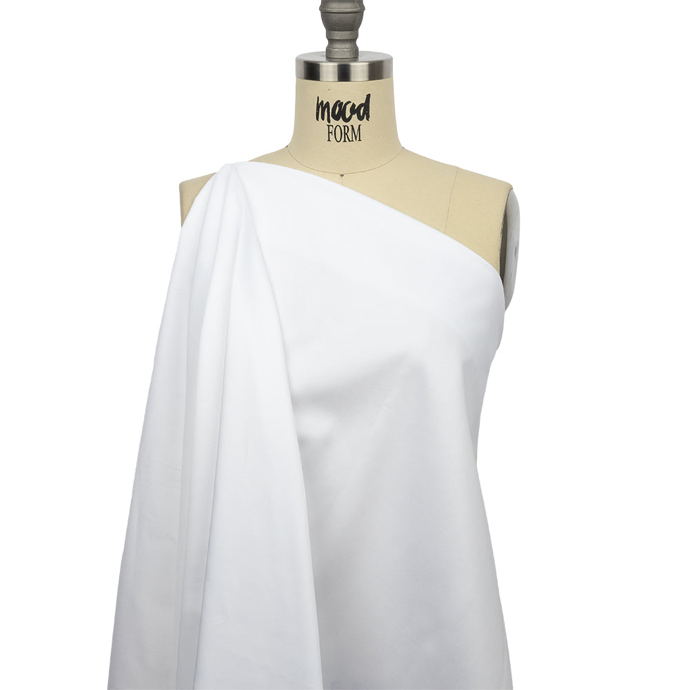Stretch Cotton Sateen - White - Mood Exclusive Carlos Collection - Joann Fabrics