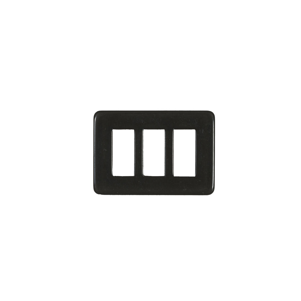 Black Rectangular Plastic Buckle - 1.5