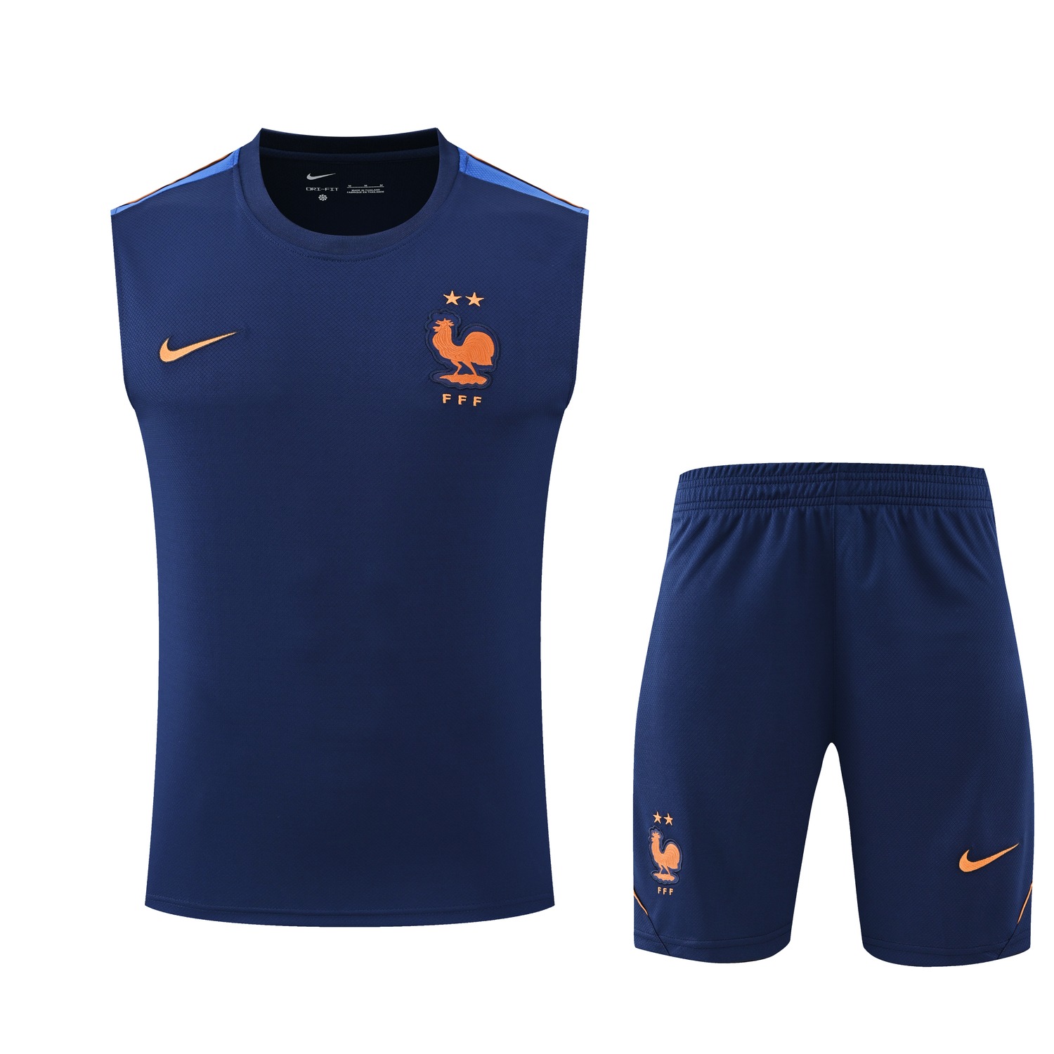 France 2026 Vest Training Set - Deep Blue Vest and Shorts - UnitedFutballJersey