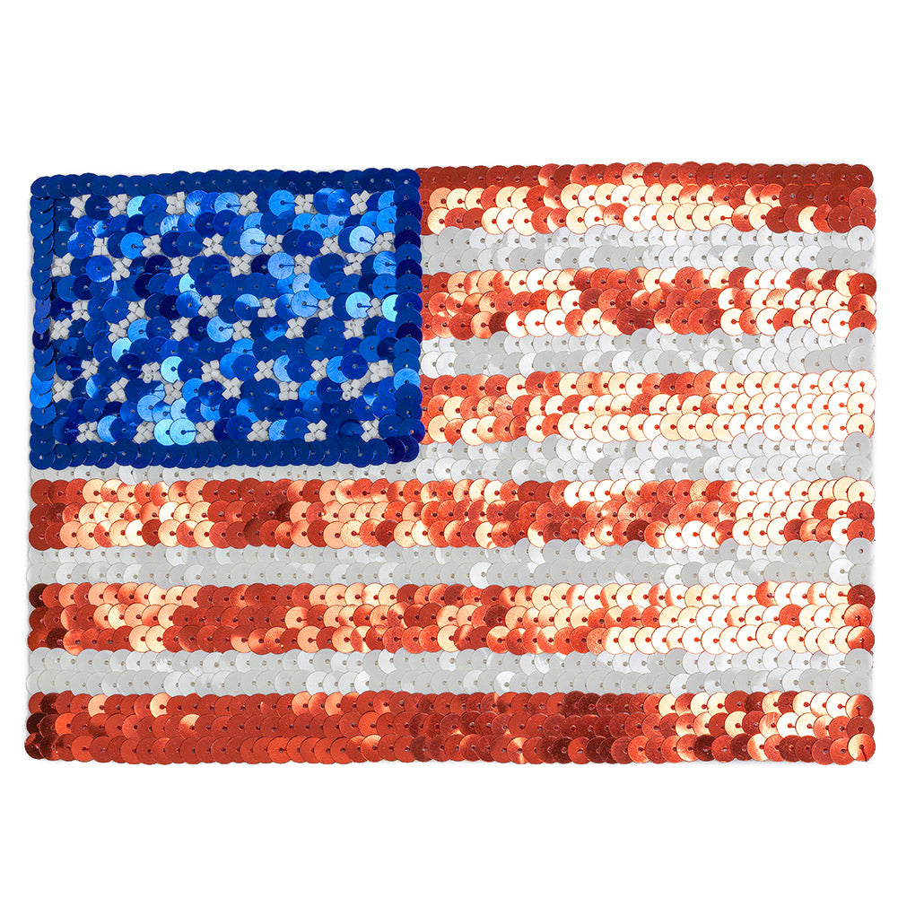 Vintage Large American Flag Beaded and Sequins Applique - Joann Fabrics