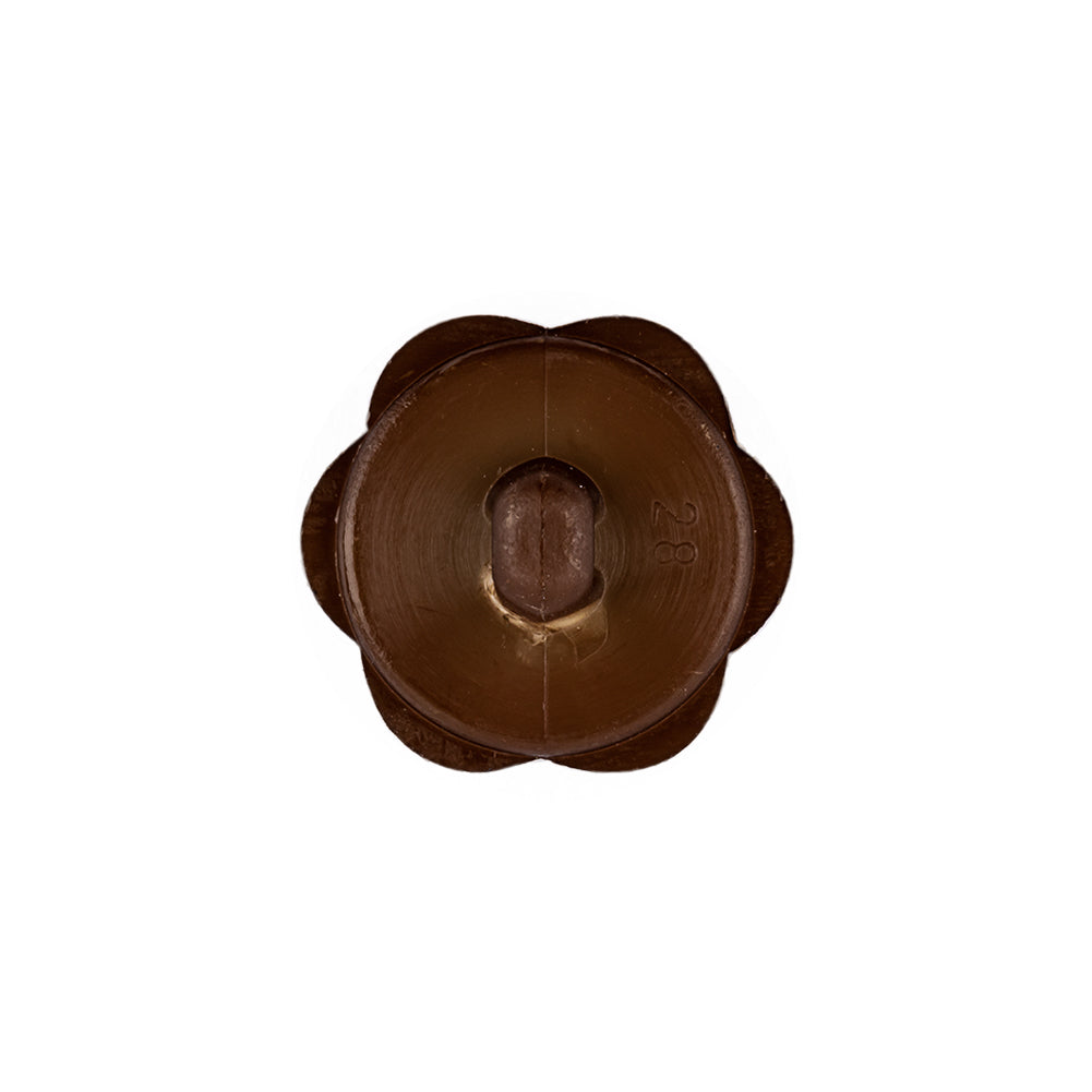 Italian Brown Floral and Geometric Shank Back Nylon Button - 32L/20mm - Joann Fabrics