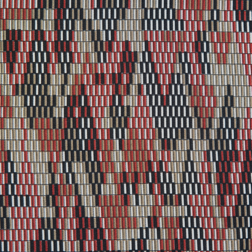 Rust and Beige Geometric Polyester Lining - Joann Fabrics
