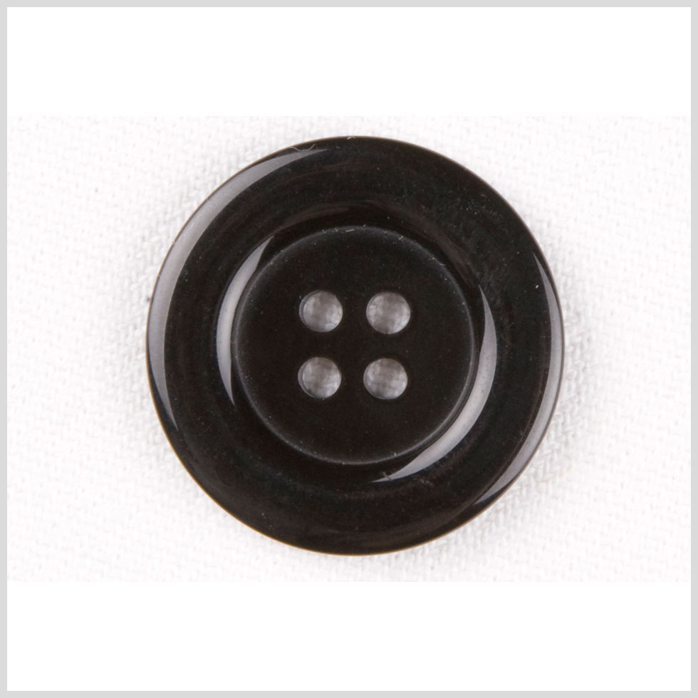 Plastic 4-Hole Button - 40L/25.5mm - Shiny Black Tire Rim - Joann Fabrics