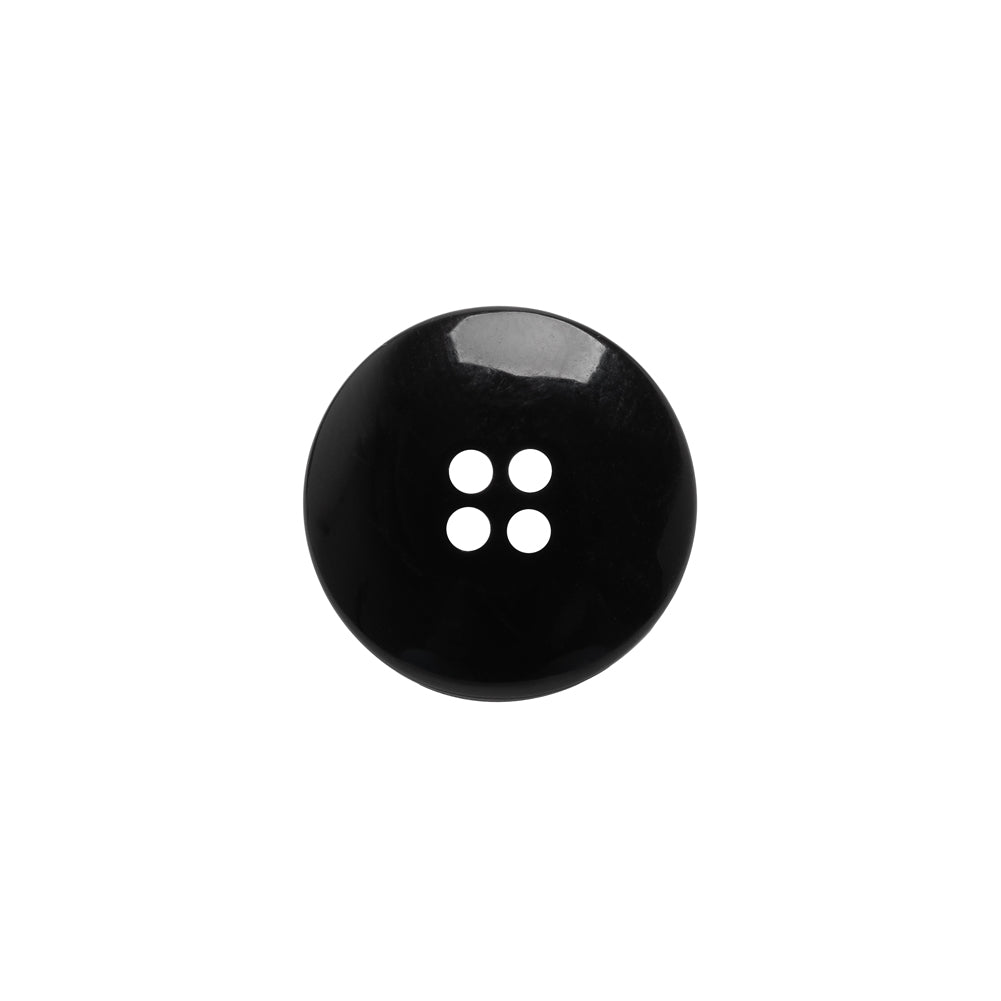 Plastic 4-Hole Button - Black Matte Center - 24L/15mm - Joann Fabrics