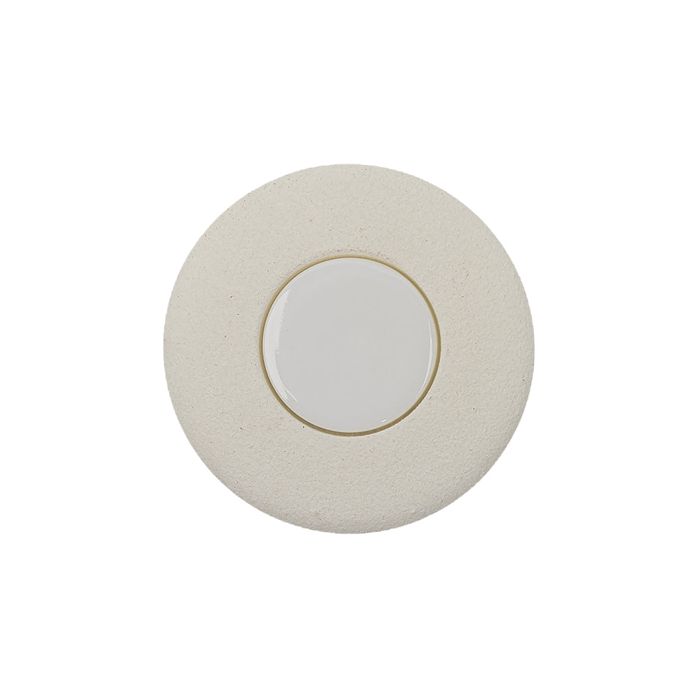 Italian Milk White Circle in a Circle Plastic Coat Button - 36L/23mm - Joann Fabrics