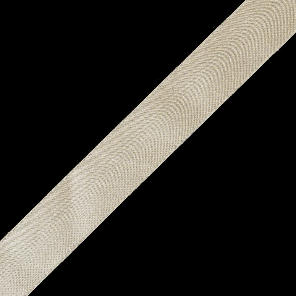Light Gold Double Face Silk Satin Ribbon - 1