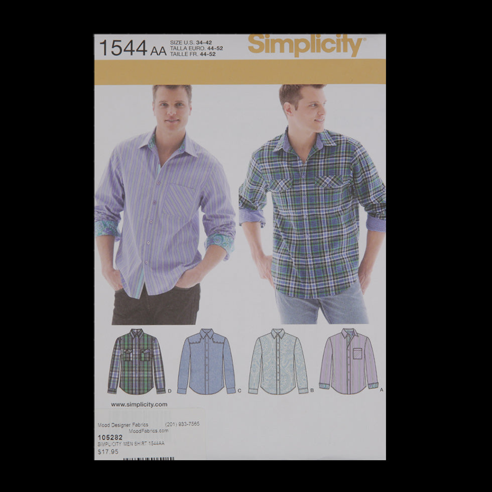 Simplicity Men's Shirt Pattern 1544 Size AA - Joann Fabrics