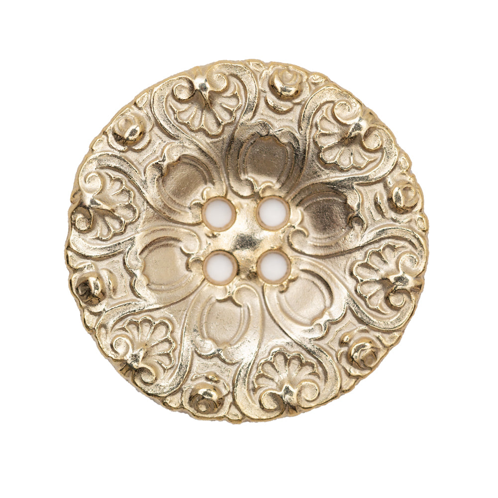 Italian Gold Ornate Metal Zamac Button - 44L/28mm - Joann Fabrics