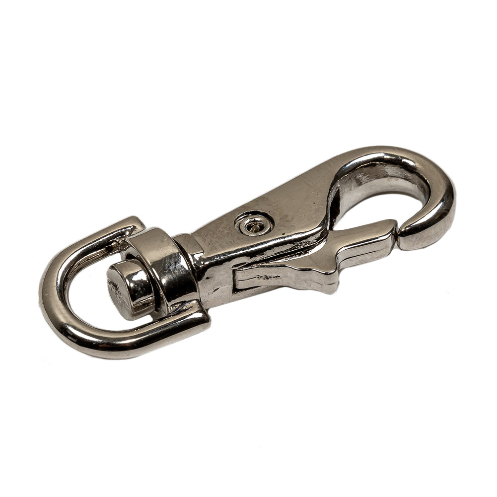 Silver Metal Clasp Closure with Swivel Bottom - 1.5