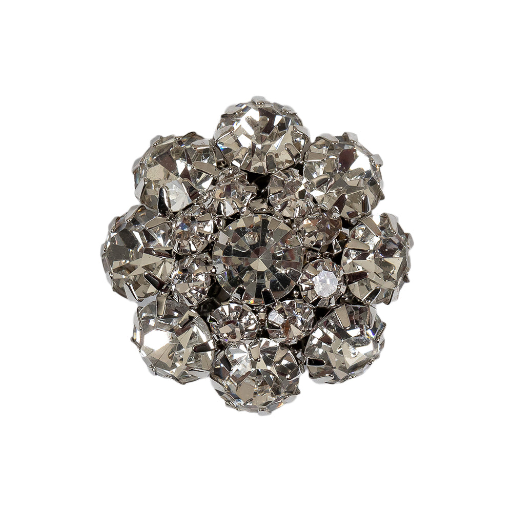 Italian Silver and Crystal Rhinestone Button - 40L/25mm - Joann Fabrics