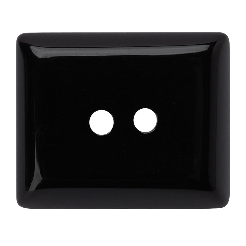 Rectangular Plastic 2-Hole Button - 60L/38mm - Black - Joann Fabrics