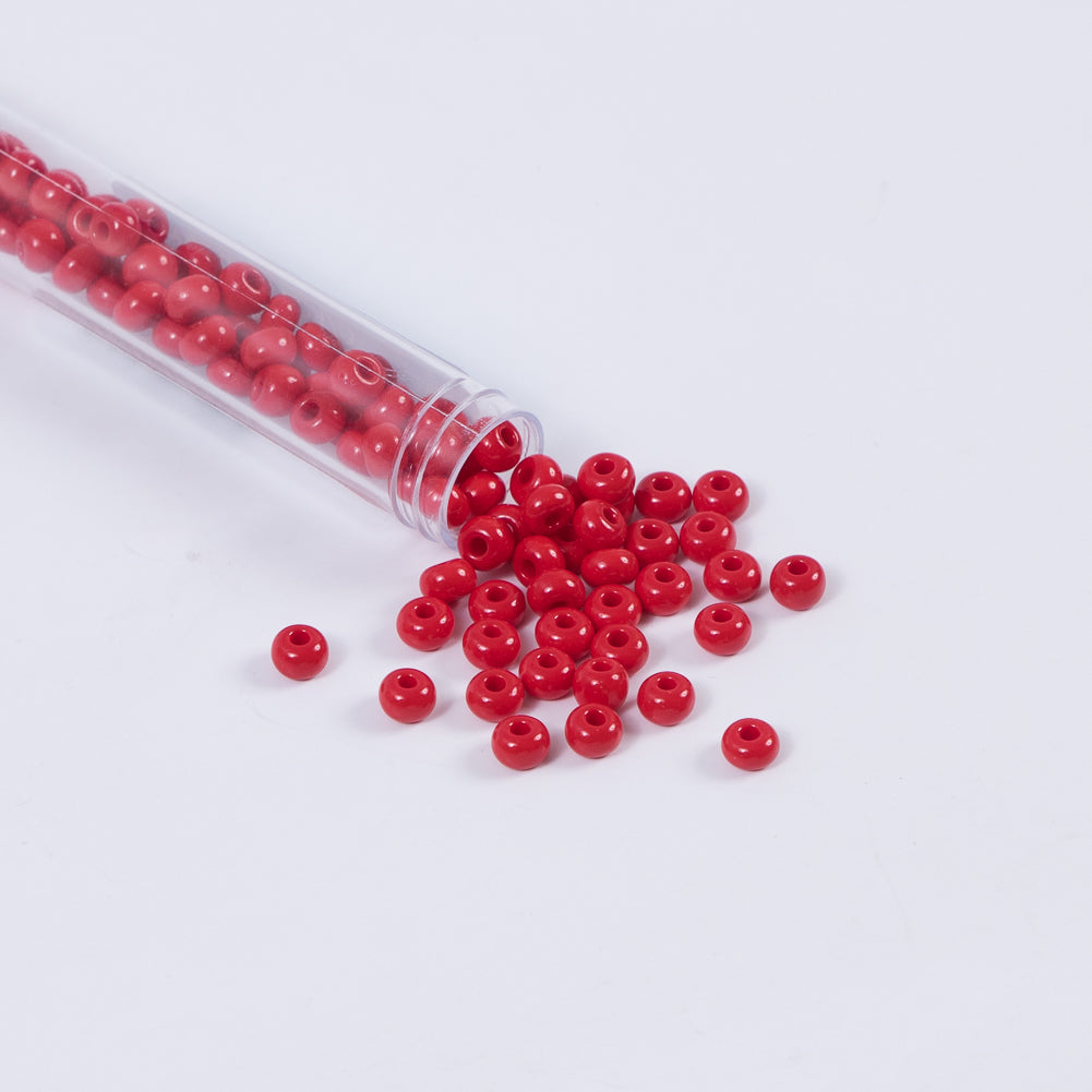 Red Opaque Czech Seed Beads - Size 2 - Joann Fabrics
