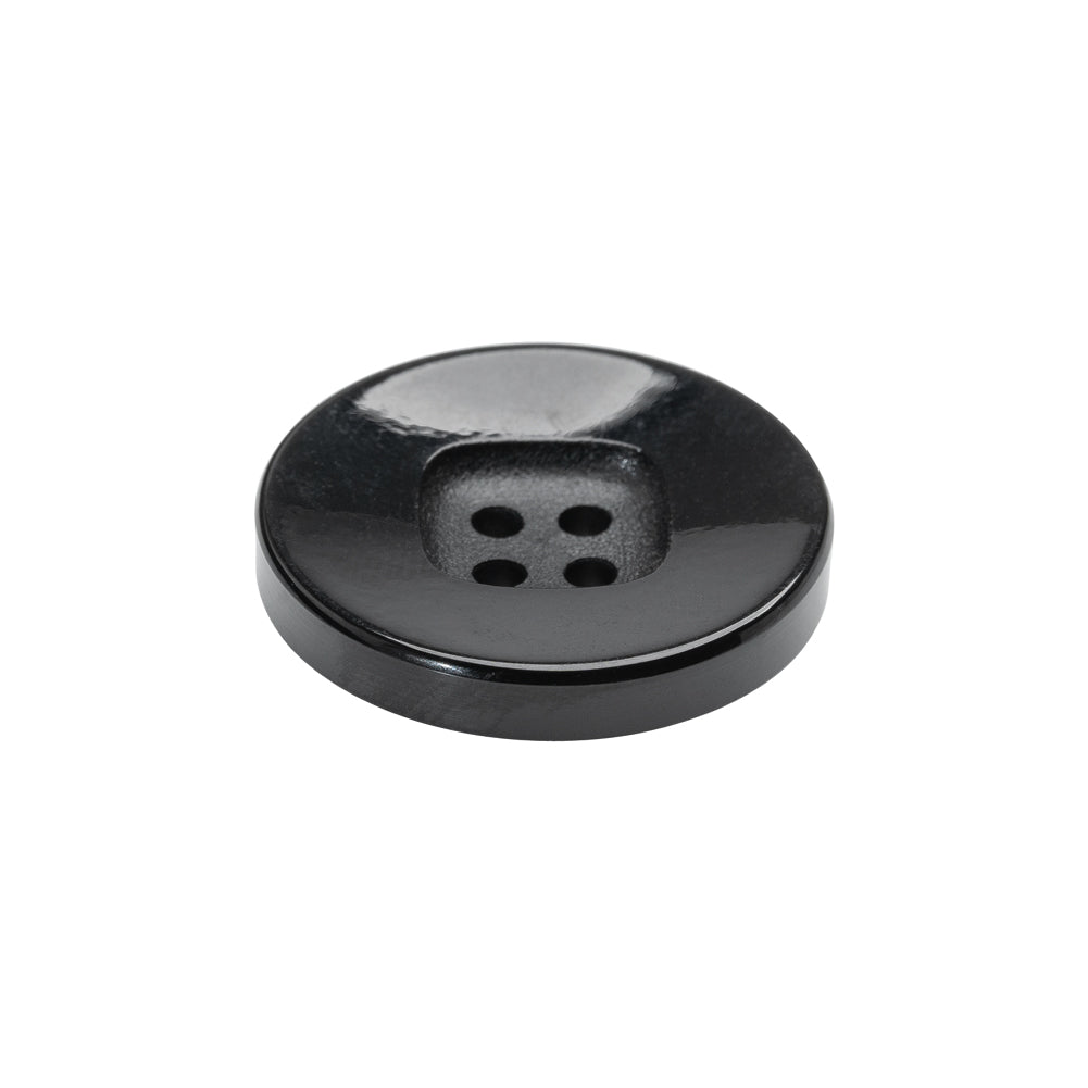Plastic 4- Hole Button - 36L/23mm - Black with Rounded Square Center - Joann Fabrics