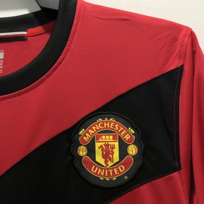2009/2010 Retro Long Sleeve Manchester United Home Football Shirt 1:1 Thai Quality