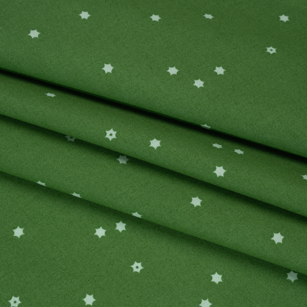 Printed Quilting Cotton by Ghazal Razavi for FIGO Studio - Green Flowers - Seasons Basics Collection - Joann Fabrics