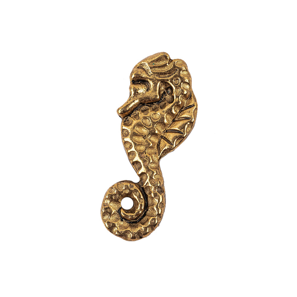 Vintage Antique Gold Seahorse Cast Metal Button - 42L/27mm - Joann Fabrics