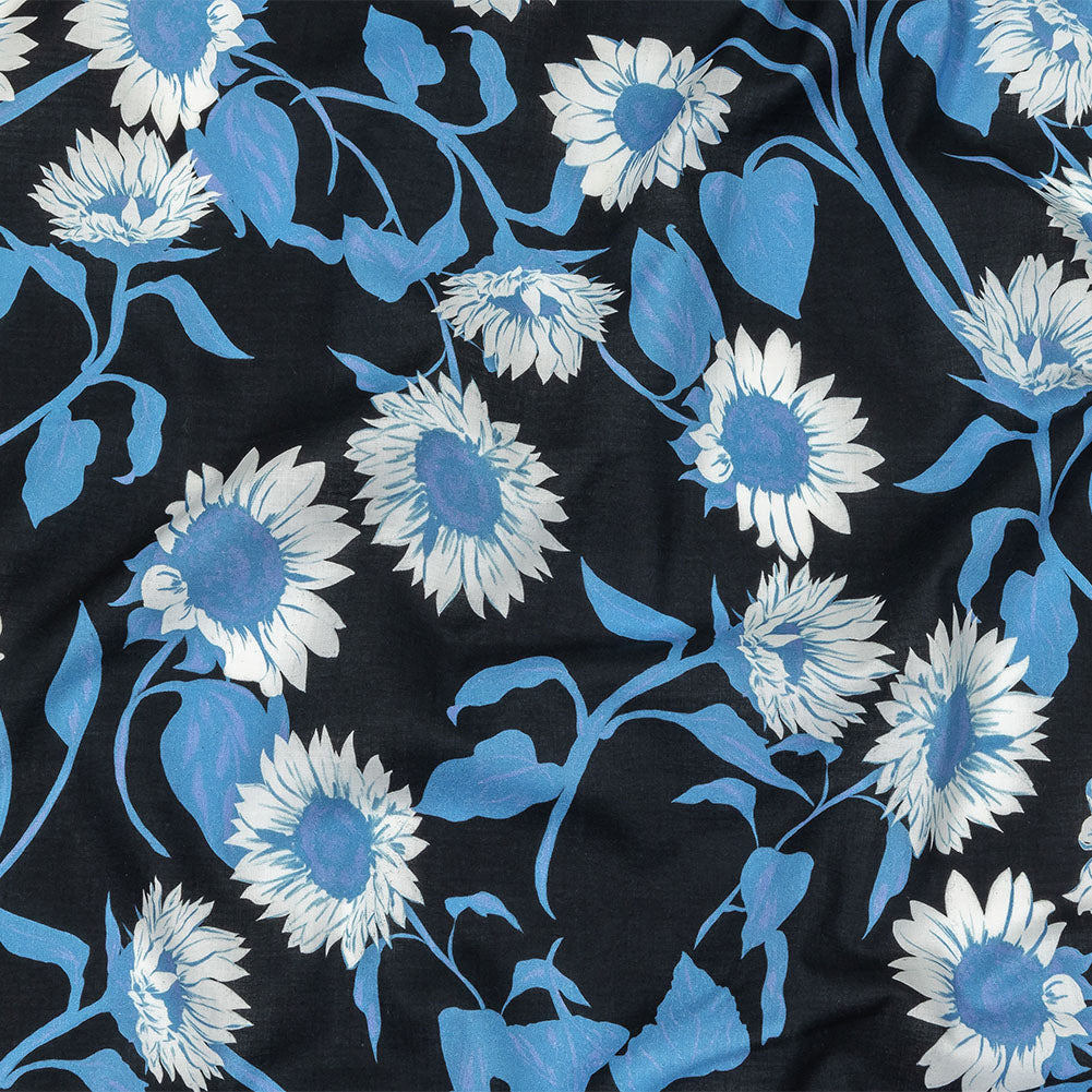 Cotton Voile - Blue Floral - Adore You Print - Mood Exclusive Indigo Collection - Joann Fabrics