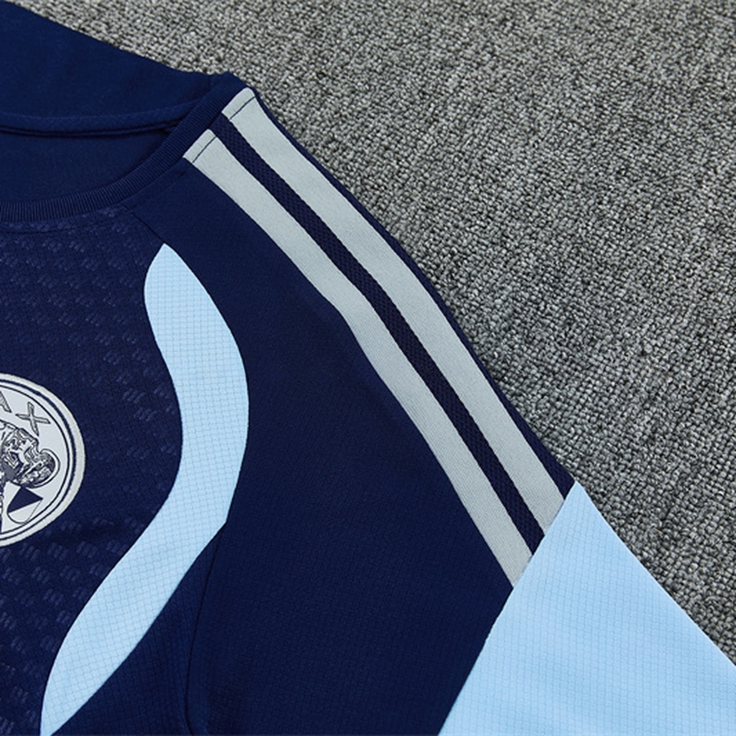 Ajax 26-27 Short-Sleeve Training Set - Deep Blue Top & Deep Blue Shorts - UnitedFutballJersey
